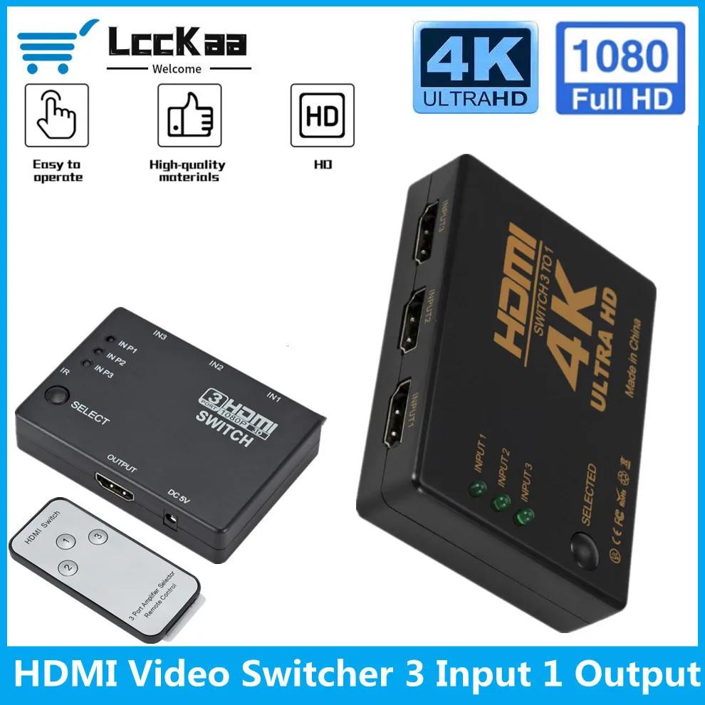 LccKaa 4K 3x1 HDMI ȣȯ ġ HD 1080P  ó , DVD HDTV Xbox PS3 PS4 ƮϿ 3 Է 1  Ʈ 